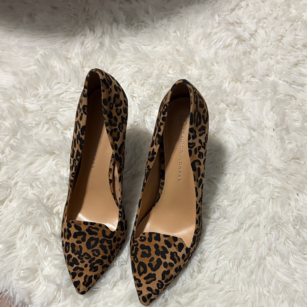 LC Lauren Conrad Leopard Print Heels